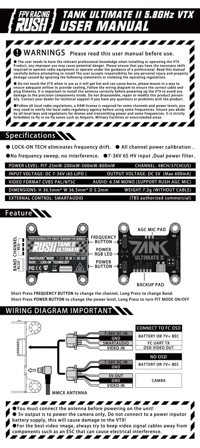 �˾���ũ  [Rush] Tank2 Ultimate 5.8GHz ����۽ź���(SmartAudio) (���Ŵ���) 8