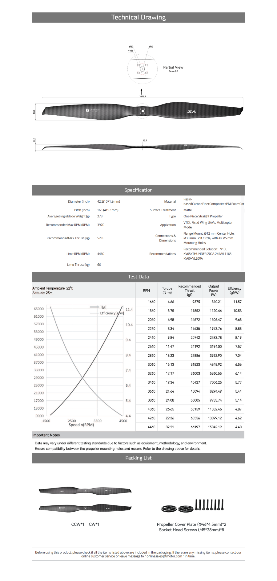 �˾���ũ  [T-MOTOR] VZ42x16.5 VTOL ���� �����緯 (�����Ǹ�) 4