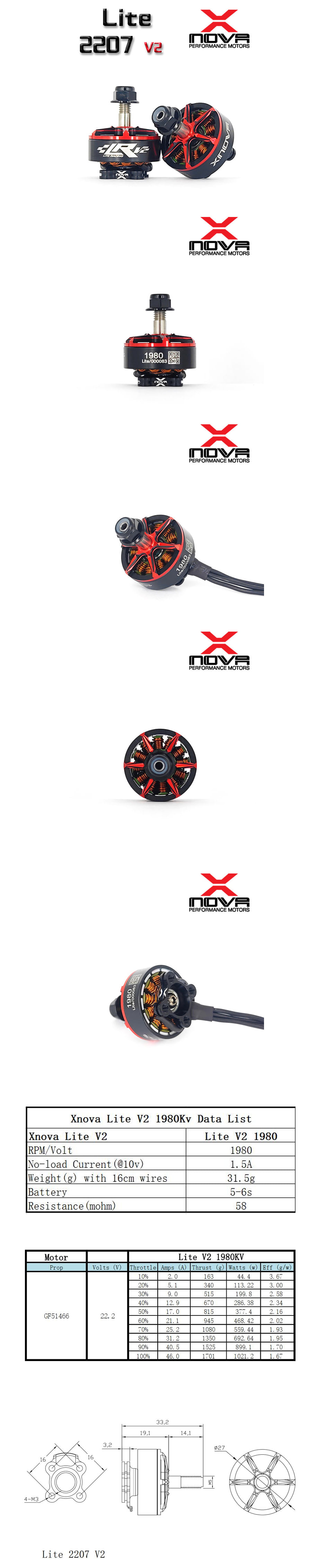 �˾���ũ  [X-NOVA] 2207 V2 1980kv Light (4pcs) [���� 4�� �޺���Ʈ] 1