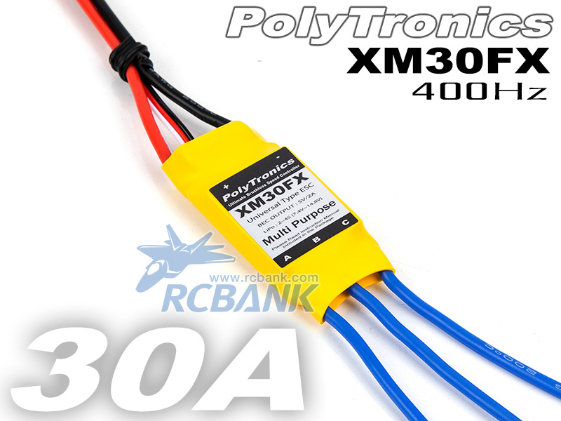 [˾ũ] PT-XM30FX [PT] XM30FX ESC 30A (400Hz/3A BEC/Universal) 1