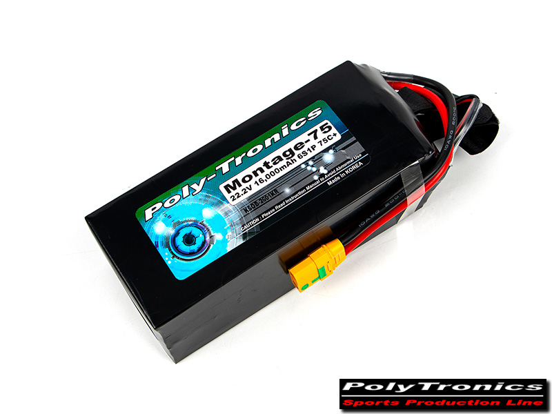 ¾Ë¾¾¹ðÅ© PT-B16K-MTG75-6S PT-B16000-Montage75 (22.2V, 6S1P, 75C+/JST-XT/XT90S) ¸®Æ¬Æú¸®¸Ó ¹èÅ͸® - XT90 ¾ÈƼ½ºÆÄÅ© 2