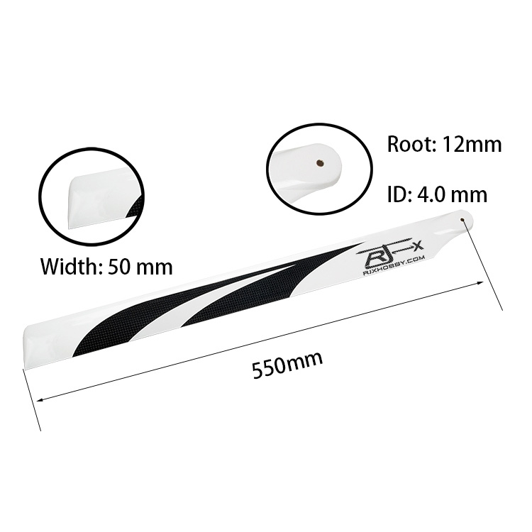 [˾ũ]  [RJXHOBBY] Energy 550mm Premium CF Blades-FBL Version 1
