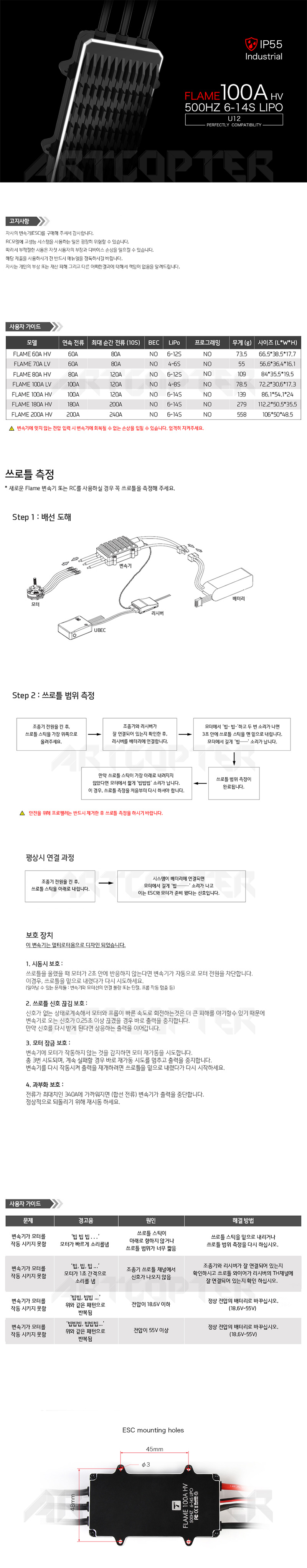 [ܼ] P00000QO [T-MOTOR] Flame 100A HV 6S~14S 귯 ӱ