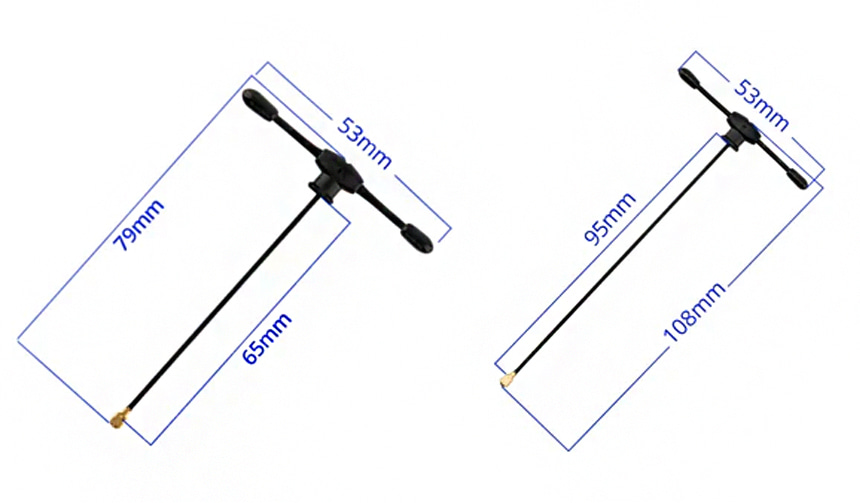 ¾Ë¾¾¹ðÅ© ¶óµð¿À¸¶½ºÅÍ ELRS ¼ö½Å±â¿ë T¾ÈÅ׳ª - 65mm 2