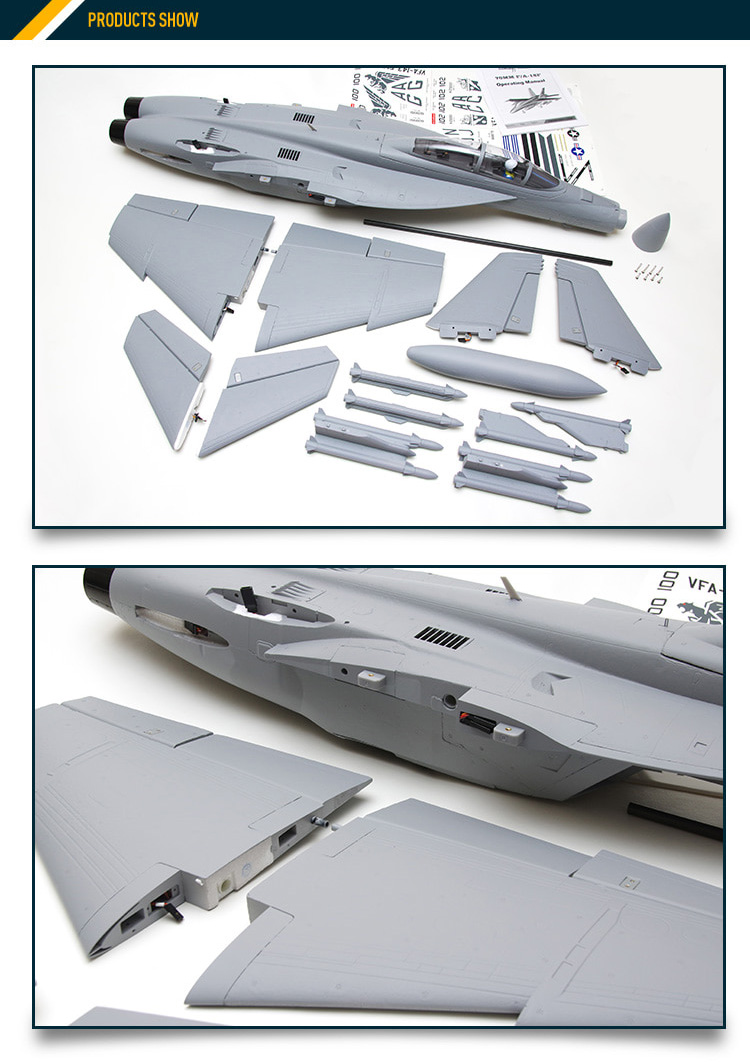 �˾���ũ FMS100P [FMS] 875mm F/A-18F ���� ȣ�� 70mm EDF Jet PNP (����, ���ӱ�, ����, ��Ʈ���� ����) 10