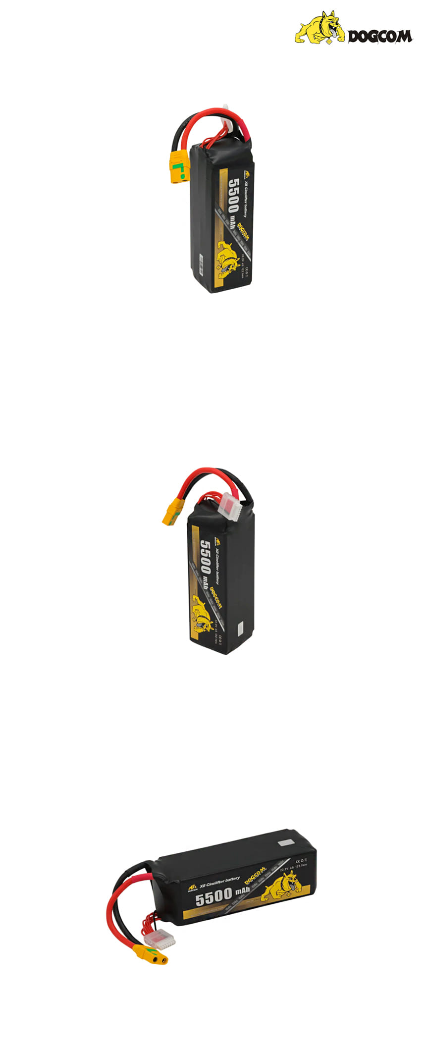 �˾���ũ  [DOGCOM] ���� 22.2V 6S 5500mAh 150C ��Ƭ������ ���͸� - XT90 ��Ƽ����ũ 1