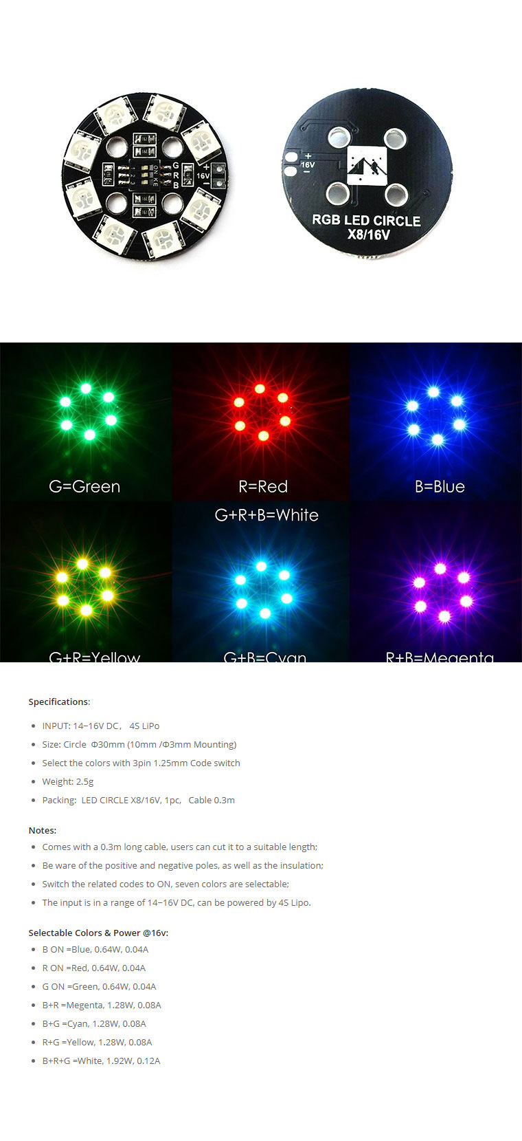 [˾ũ] RGBX8-16 [Matek]  LED Ŭ X8  Ʈ (16V / ġ 󺯰) 1