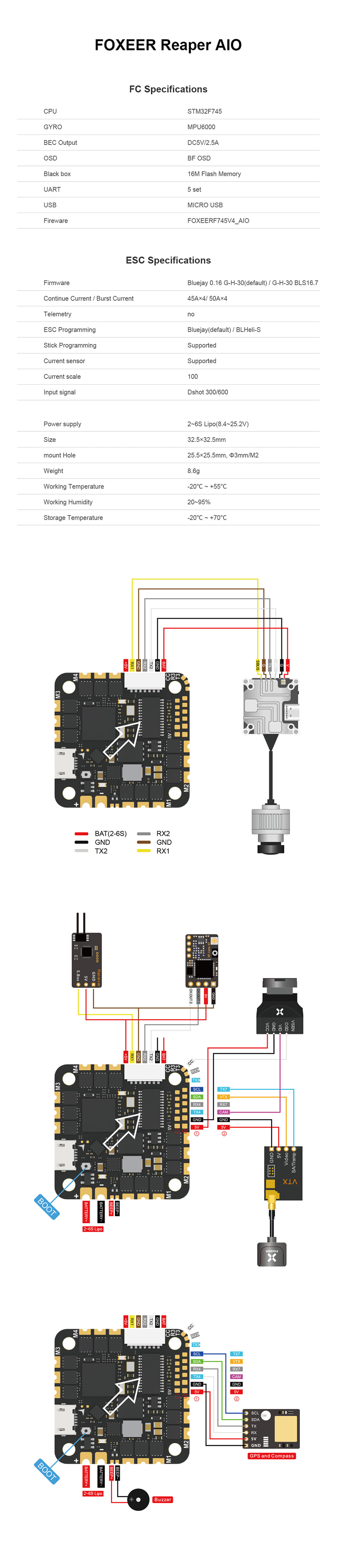 �˾���ũ  ���þ� Reaper F745 V4 ���ο� ���� (MPU6000) 2