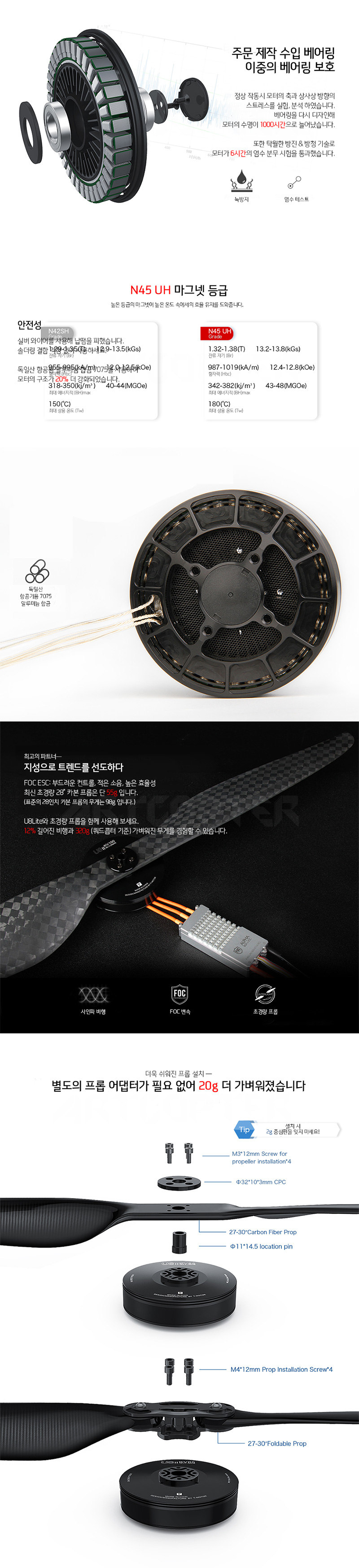 [ܼ] P00000SD [T-MOTOR] Ƽ U8 II 150KV 귯 