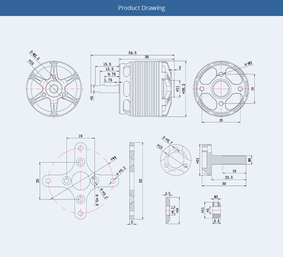 ¾Ë¾¾¹ðÅ© T-motor AS2814 1200KV ºê·¯½¬¸®½º ¸ðÅÍ 4