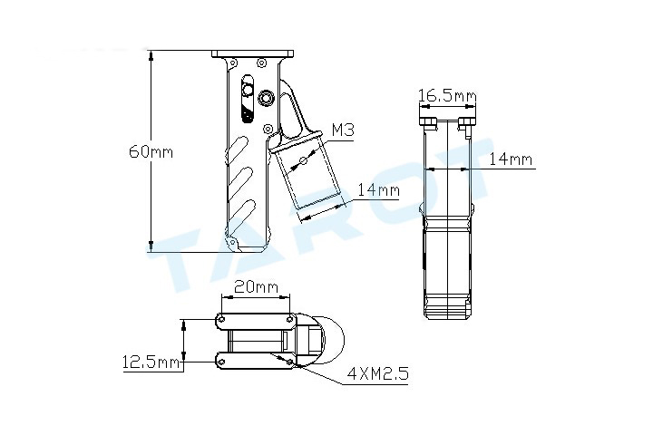[�˾���ũ] TL65B45 [TR] 650~680 ��Ʈ��Ʈ Quad/Hexa Retractable Landing Strut Module(High Grade) 2
