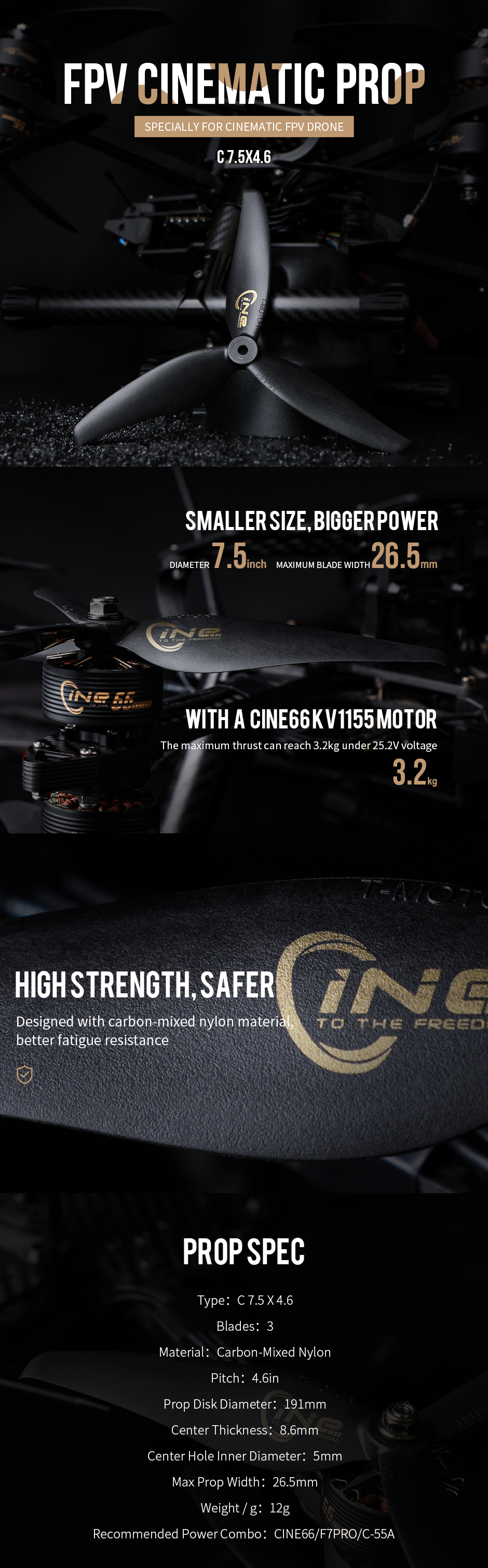¾Ë¾¾¹ðÅ© T-MOTOR C7.5X4.6 ½Ã³×¸¶Æ½ ÇÁ·ÎÆç·¯ (Á¤ÇÇÄ¡1°³, ¿ªÇÇÄ¡1°³) 1