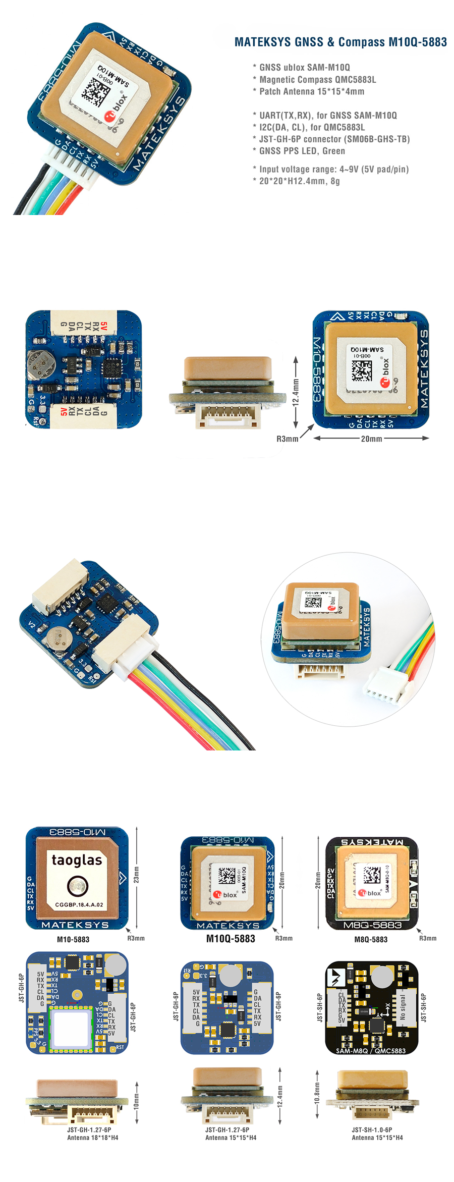 ¾Ë¾¾¹ðÅ© ¸¶ÅØ GPS & COMPASS MODULE M10Q-5883 1