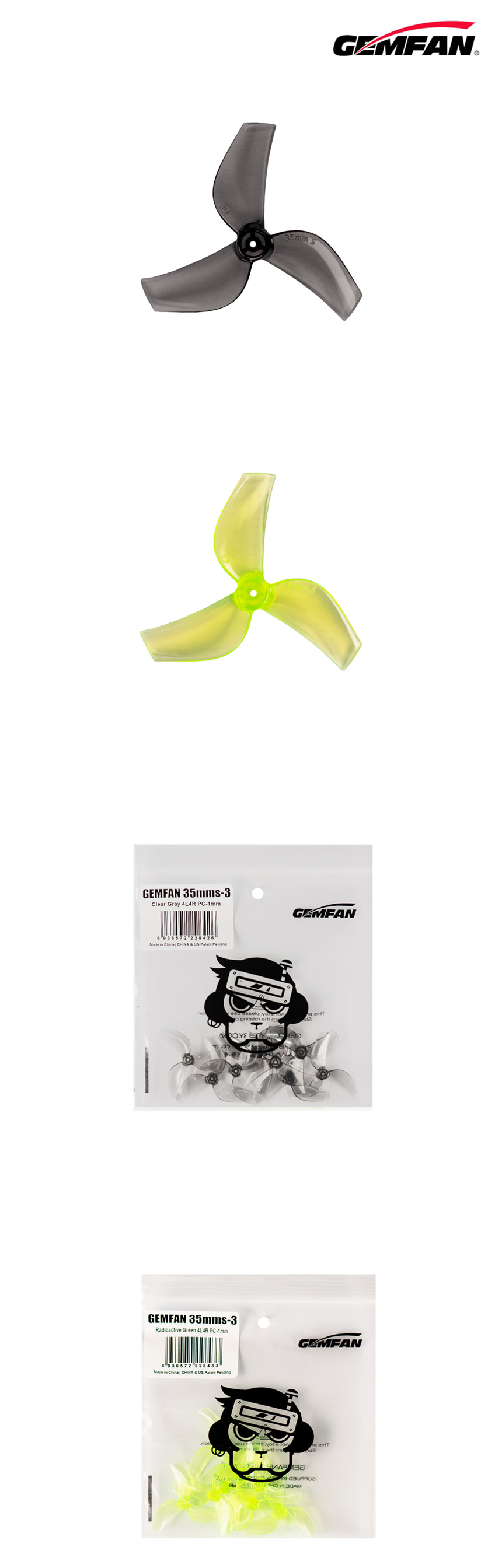 ¾Ë¾¾¹ðÅ© GEMFAN 35mm 3¿± ÇÁ·ÎÆç·¯ (2´ëºÐ, »ö»ó ·£´ý) 1