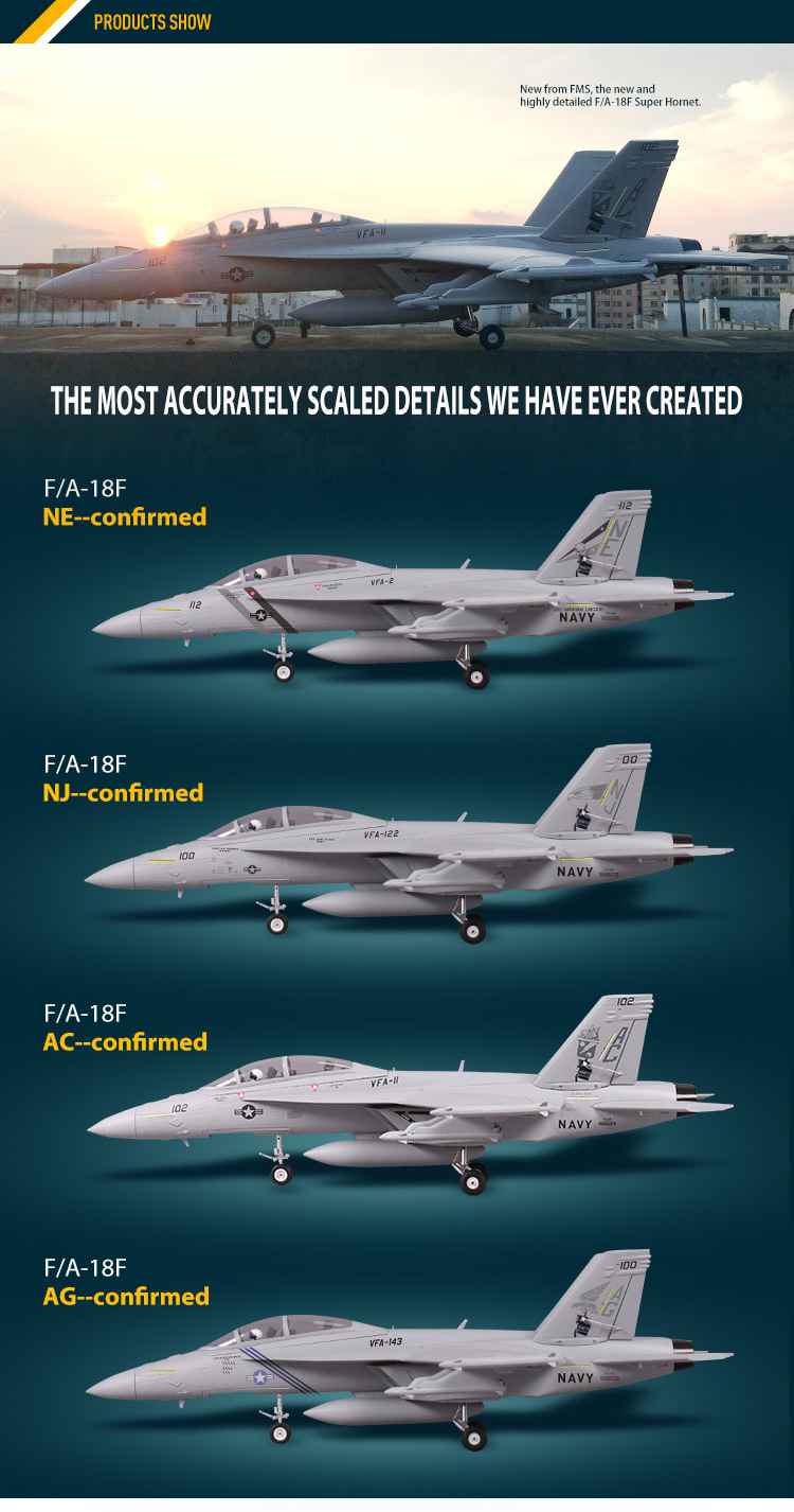 [�˾���ũ] FMS100P [FMS] 875mm F/A-18F ���� ȣ�� 70mm EDF Jet PNP (����, ���ӱ�, ����, ��Ʈ���� ����) 7
