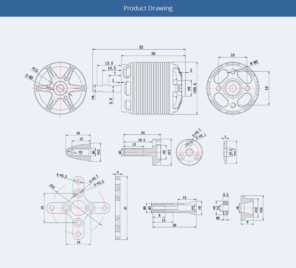 ¾Ë¾¾¹ðÅ© T-motor AS2317 880KV ºê·¯½¬¸®½º ¸ðÅÍ 4