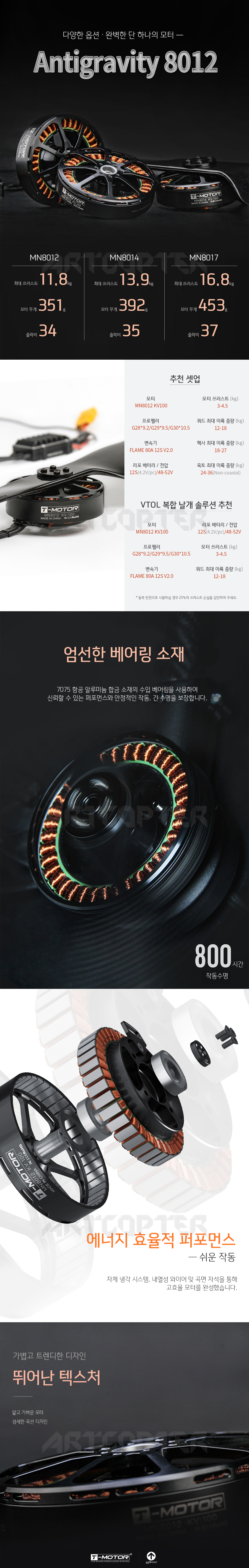 �˾���ũ  [T-MOTOR] Antigravity 8012 KV100 BL Motor (�����Ǹ�) 1