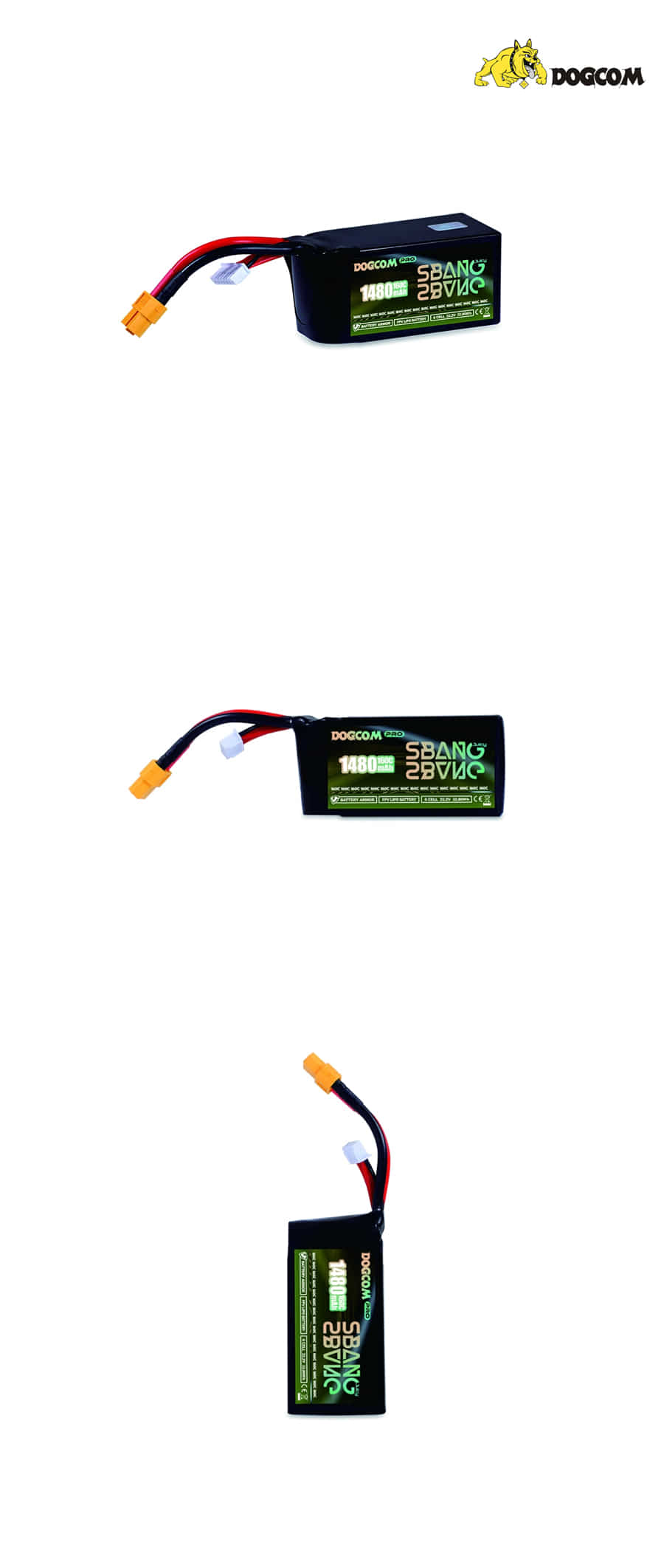 �˾���ũ  [DOGCOM] 6�� 22.2V 1480mAh 160C SBANG EDITION ��Ƭ ������ ���͸� - XT60 1