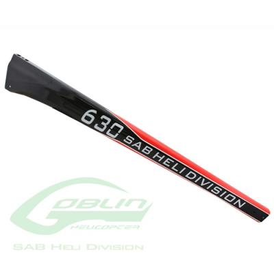 [�˾���ũ] H9034-S Carbon Fiber Tail Boom SAB Red/Carbon - Goblin 630 Competition [H9034-S]