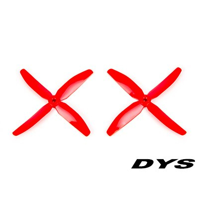 �˾���ũ DYS-X50404R [DYS] X5040 Bull Nose Type 4-Blade Prop for Racing Drone (CW/CCW/RED) - 2��