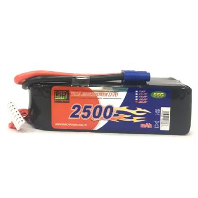 [�˾���ũ] 2500-6S-55C [EP POWER] 22.2V 2500mah 55C ��Ƭ������ ���͸� -  EC3