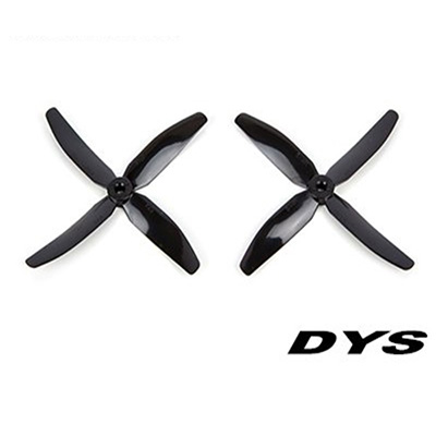 [�˾���ũ] DYS-X50404B [DYS] X5040 Bull Nose Type 4-Blade Prop for Racing Drone (CW/CCW/Black)