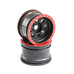 [TEAM LOSI] Wheel, Black (2): Super Rock Rey