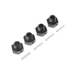 [TEAM LOSI] 20mm Wheel Hexes and Pins, BLK (4): Super Baja Rey,,Super Rock Rey