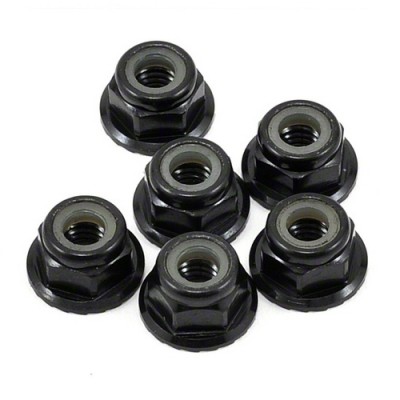 [˾ũ] TLR336000 [TLR Racing] Team Losi Racing 4mm Aluminum Serrated Locknut Set (6) (Black)