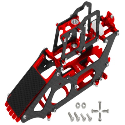 [�˾���ũ] 130S452-R [RAKONHELI] Rakonheli CNC AL Carbon Main Frame Set (Red) - Blade 130 S �ɼ�