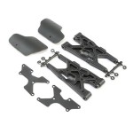 [TLR Racing] Rear Arms, Inserts, Guards (2): 8X