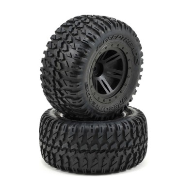 [�˾���ũ] ECX43012 [ECX RC] FR/R Tire,Prmnt,Blk Wheel (2):1:10 AMP MT/DB (Ÿ�̾�-2������)