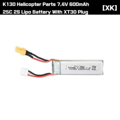 [�˾���ũ] K130-015 [XK] K130 ��Ƭ������ ���͸� 7.4V 600mAh - XT30