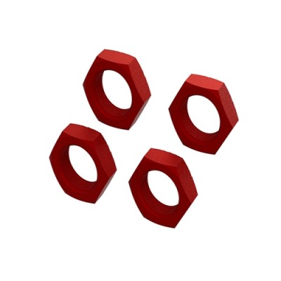 �˾���ũ ARA310929 [ARRMA] Aluminum Wheel Nut 24mm (Red) (4)
