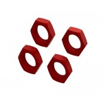 [ARRMA] Aluminum Wheel Nut 24mm (Red) (4)