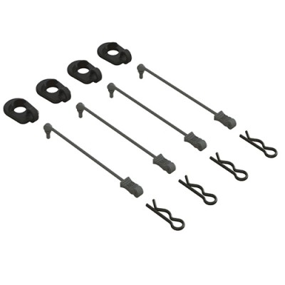 [˾ũ] ARA390294 [ARRMA] Body Clip Retainers 1/5 Scale (Black, 4)