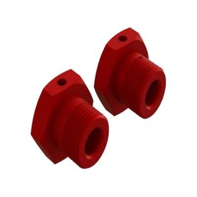 �˾���ũ ARA310904 [ARRMA] AR310904 Aluminum Wheel Hex 17mm Red (2)