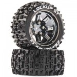 [DURATRAX] Duratrax Lockup ST 2.8 Mounted Black Chrome 14mm Hex(2) (Arrma Granite 4x4 Mega Monster Truck)