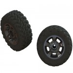 [ARRMA] AR550053  DBOOTS RAGNAROK MT TIRE SET GLUED (Black Chrome) (2pcs)