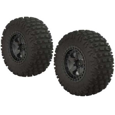 [˾ũ] ARAC9631 [ARRMA] AR550043 Fortress SC Tire Set Glued Blk Chrm (2) 14mm