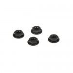 [TLR Racing] M4 Aluminum Serrated Nuts, Low Profile, Black (4) ɼ