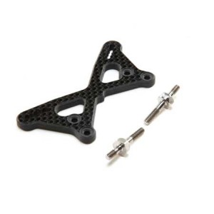 [TLR Racing] Carbon Front Tower  2mm w/Ti Standoffs: 22 5.0
