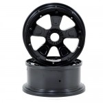 [TEAM LOSI] Losi Desert Buggy XL Wheel Set w/Beadlocks (Black/Red) (2)