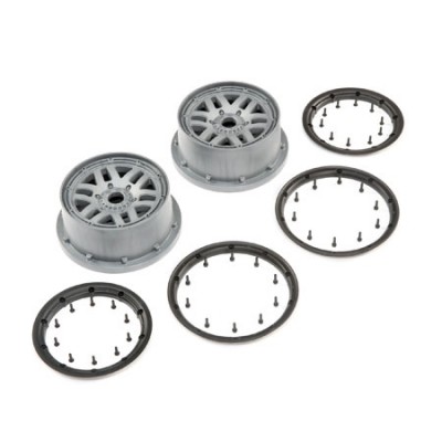 [�˾���ũ] LOS45022 [TEAM LOSI] Wheel, Beadlock Set, Grey (2): 5ive-T 2.0