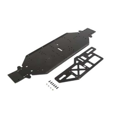 [�˾���ũ] LOS251050 [TEAM LOSI] Chassis w/Brace plate, 4mm, Black: DBXL-E