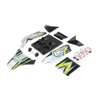 [�˾���ũ] LOS250016 [TEAM LOSI] Body Set, Screened, Black: DBXL-E