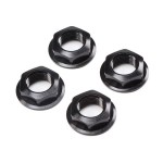 [TEAM LOSI] 17mm Flanged Wheel Nut, Black (4): Super Rock Rey