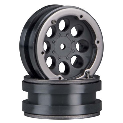 [�˾���ũ] AXIC8087 [Axial] AX8087  1.9 8 Hole Beadlocks - Black (2pcs)