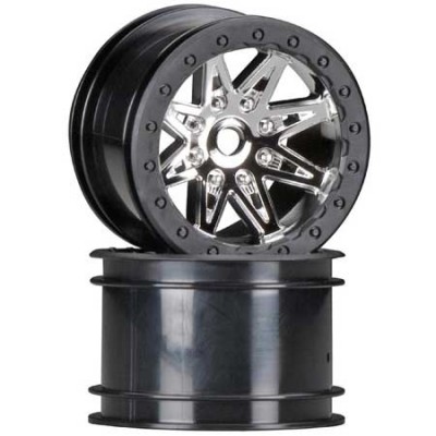 [�˾���ũ] AXIC8137 [Axial] AX08137 2.2 Rebel Wheels 41mm Wide Chrm/Blk (2)