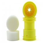 [JConcepts] Tribute 2.6 x 3.6inch Monster Truck Wheel, Yellow(2)